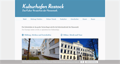 Desktop Screenshot of kulturhafen-rostock.de